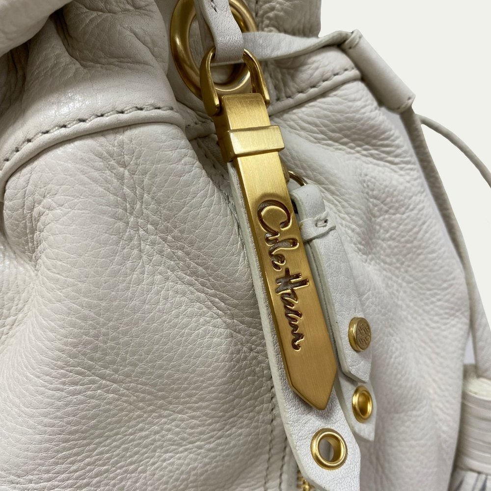 Cole Haan Bailey Ivory Drawstring Tote - Picture 5 of 10